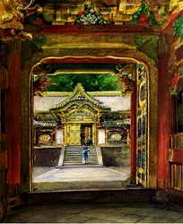 Das 3. Tor, Iyemitsu-Tempel, Nikko, Japan, ca. 1886